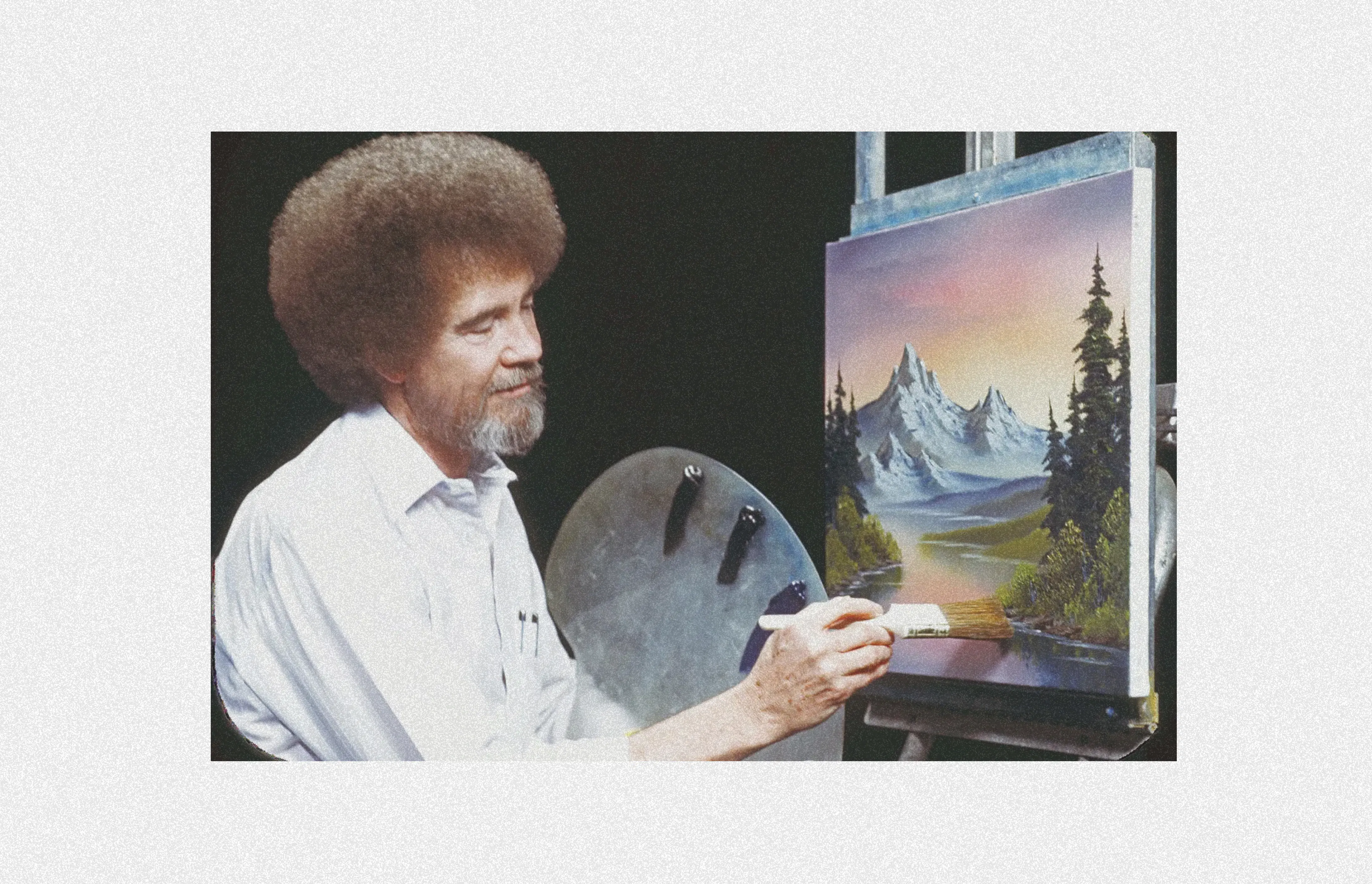 Bob Ross at his easel