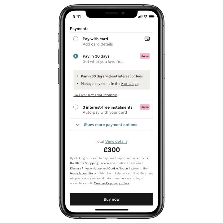 Introducing Klarna at Bloomingdale's: split your purchase into 4
