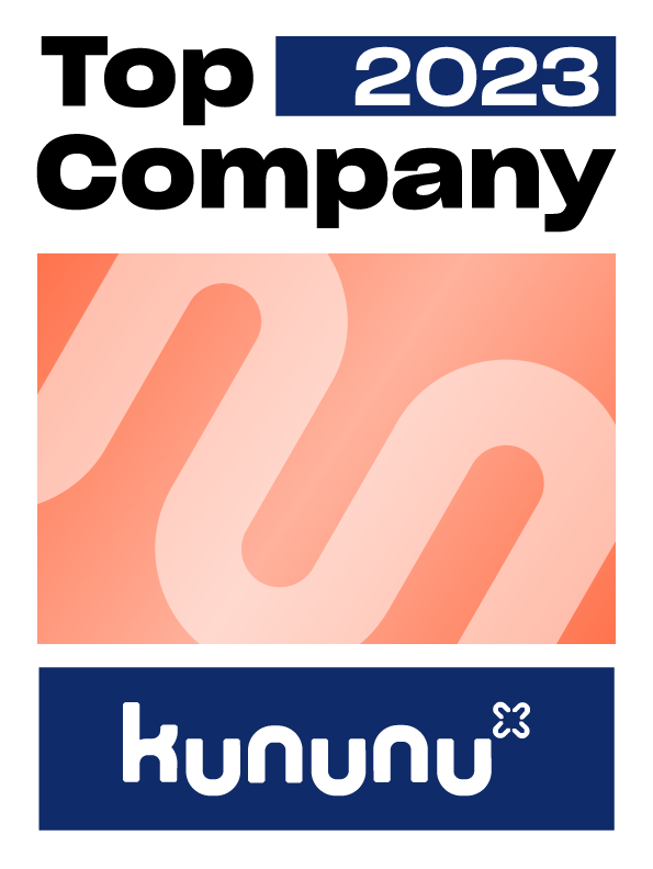 Das Siegel "Top Company 2023" von Kununu