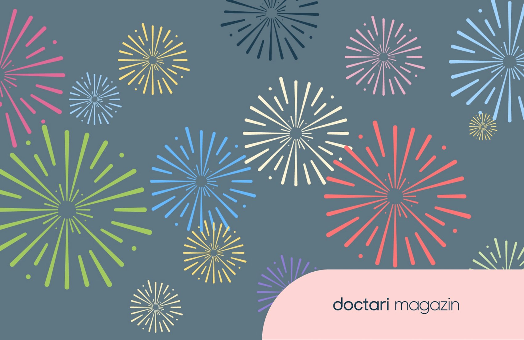 Feuerwerk vor dunklem Himmel als Grafik