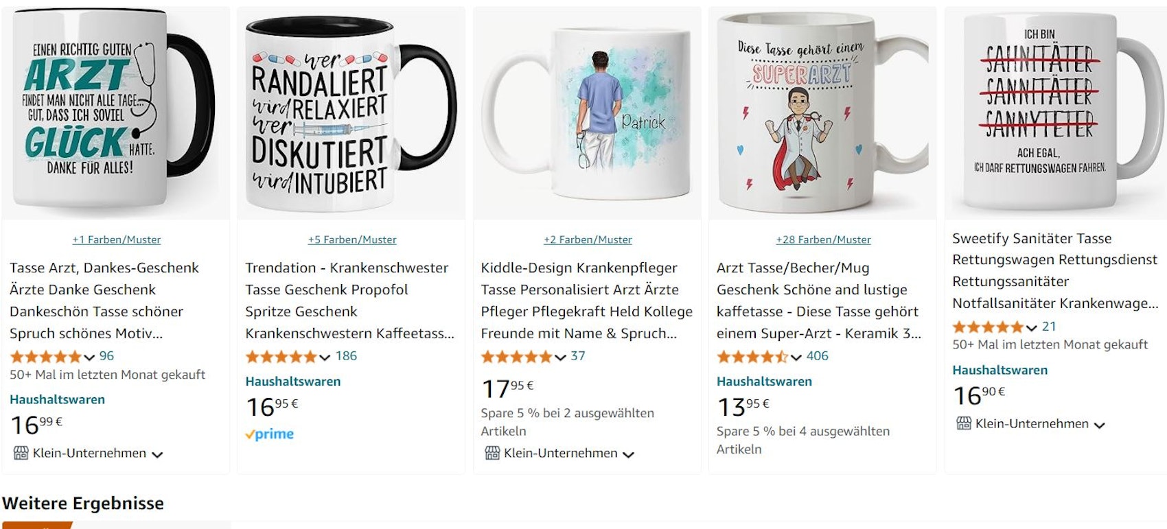 Eine Tasse als Geschenk für einen Arzt oder eine Ärztin? Das Angebot ist groß.