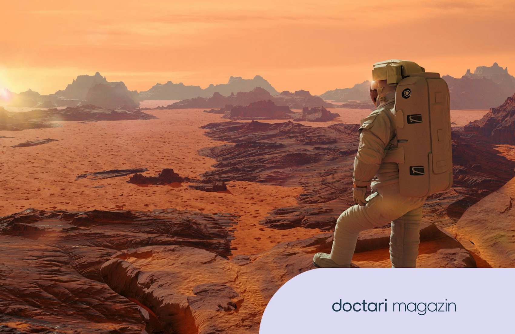 Ein Astronaut auf dem Mars