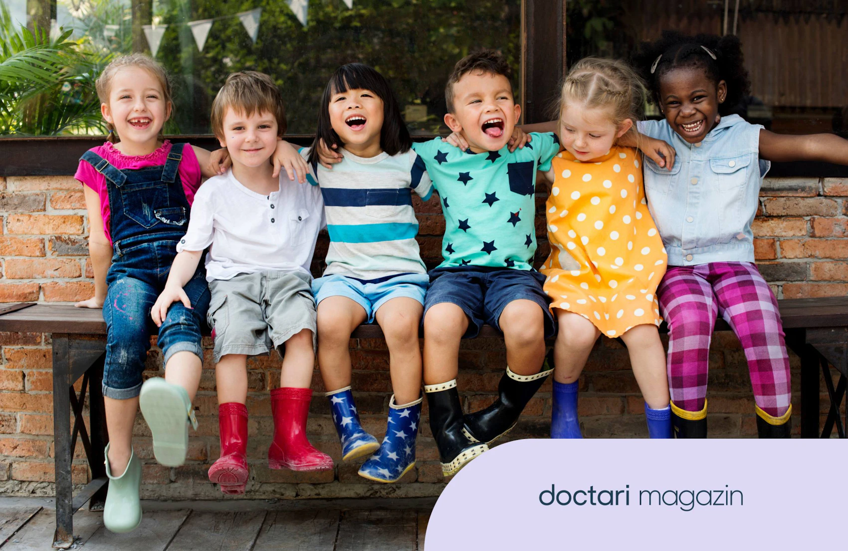 Eine lustige Kindertruppe