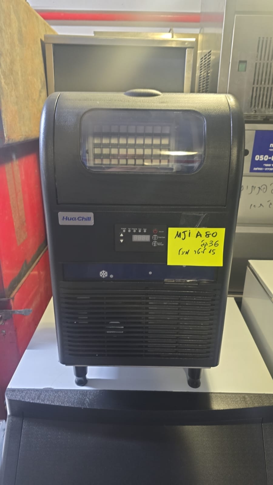 מכונת קרח קוביות 40 ק״ג ביממה מיכל 6 קג