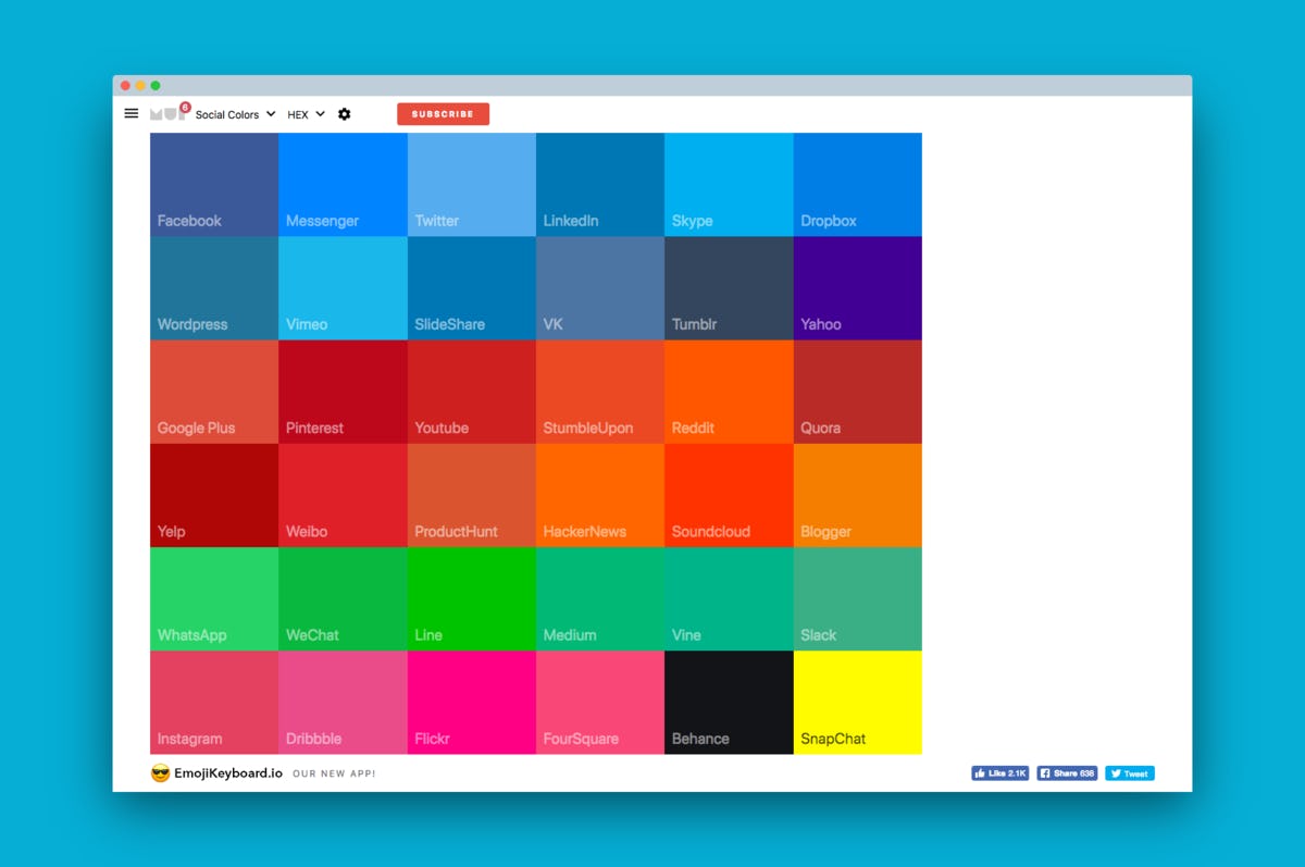 Screenshot of Social Colors