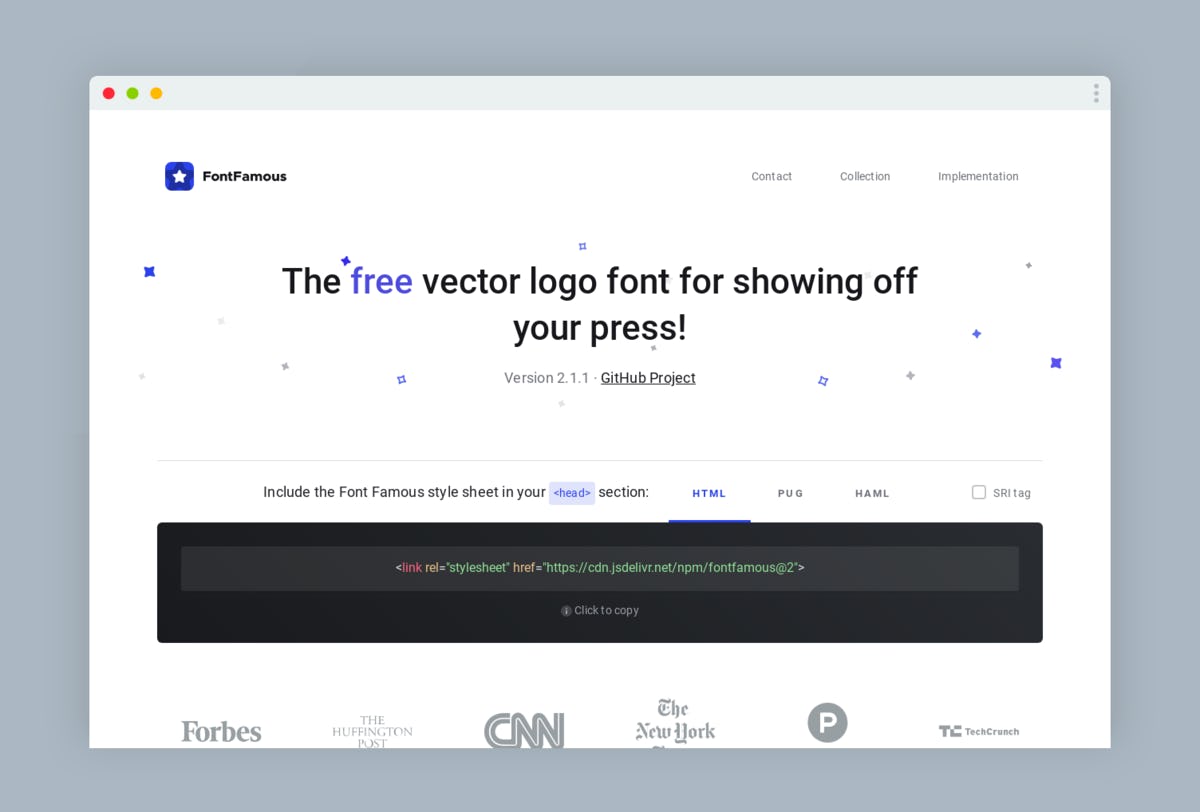 Screenshot of Font Famous