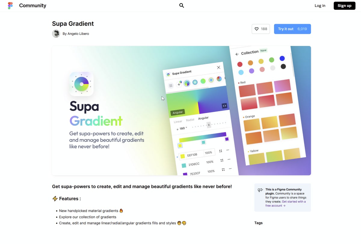 Screenshot of Supa Gradient