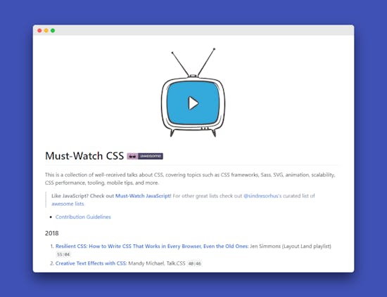 Must-Watch CSS