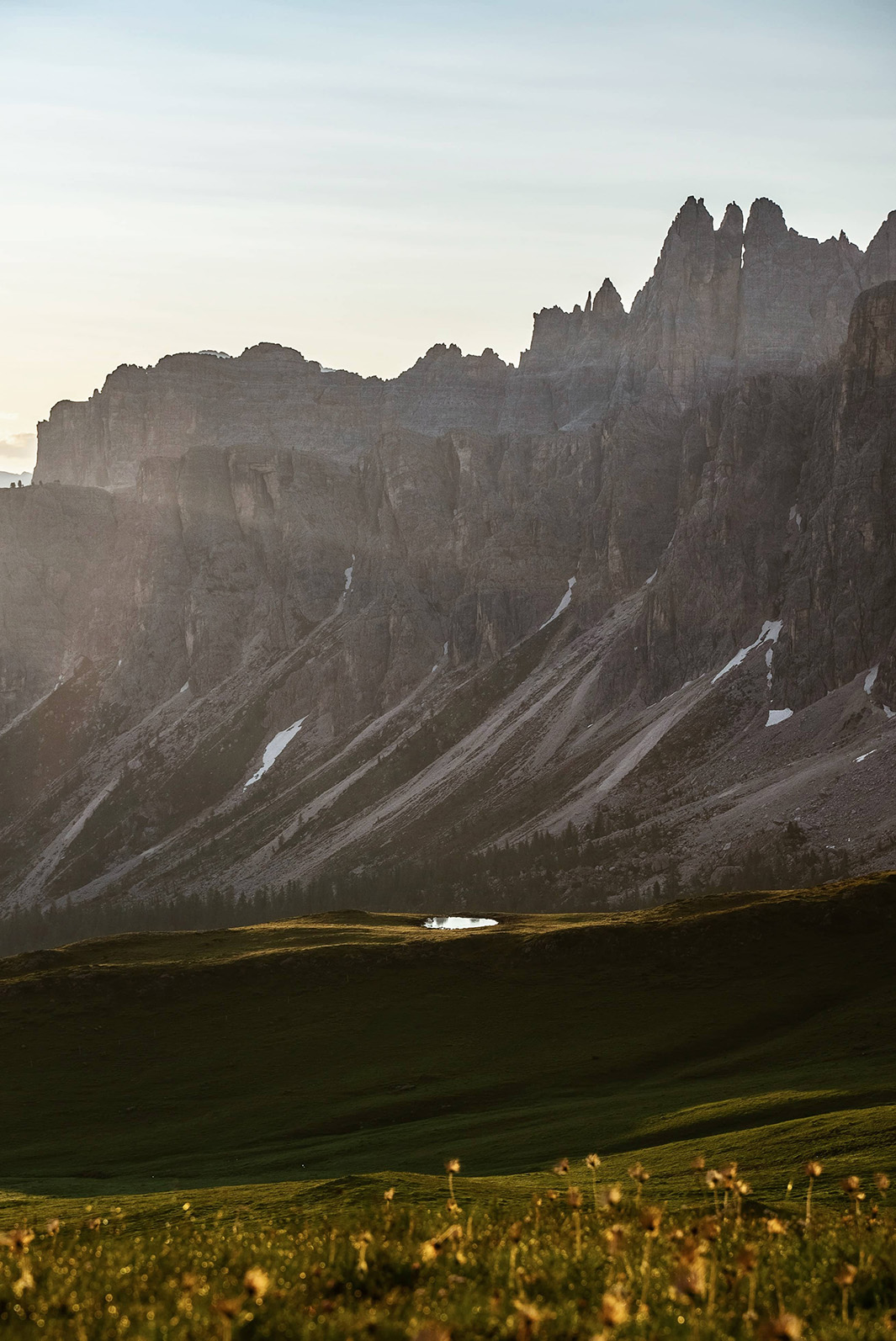 VIsta Dolomiti laghetto attività dolomea in Dolomiti