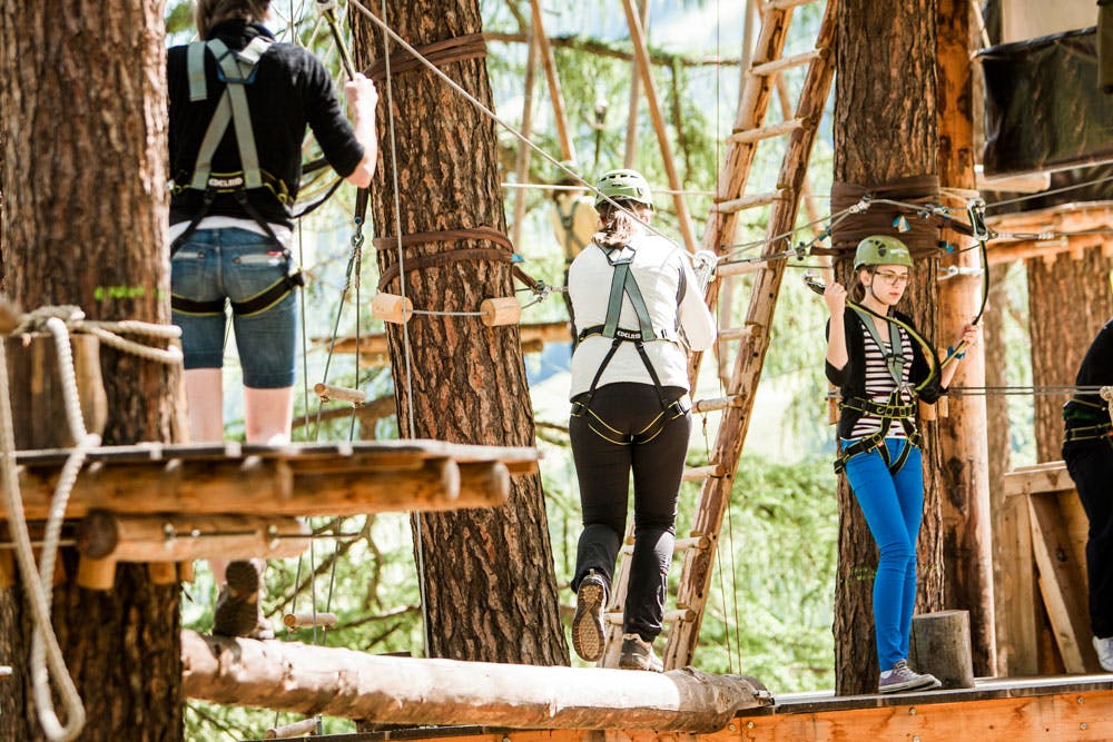 Percorsi di corda alta Enzwaldile - attività e trekking in Valle Aurina