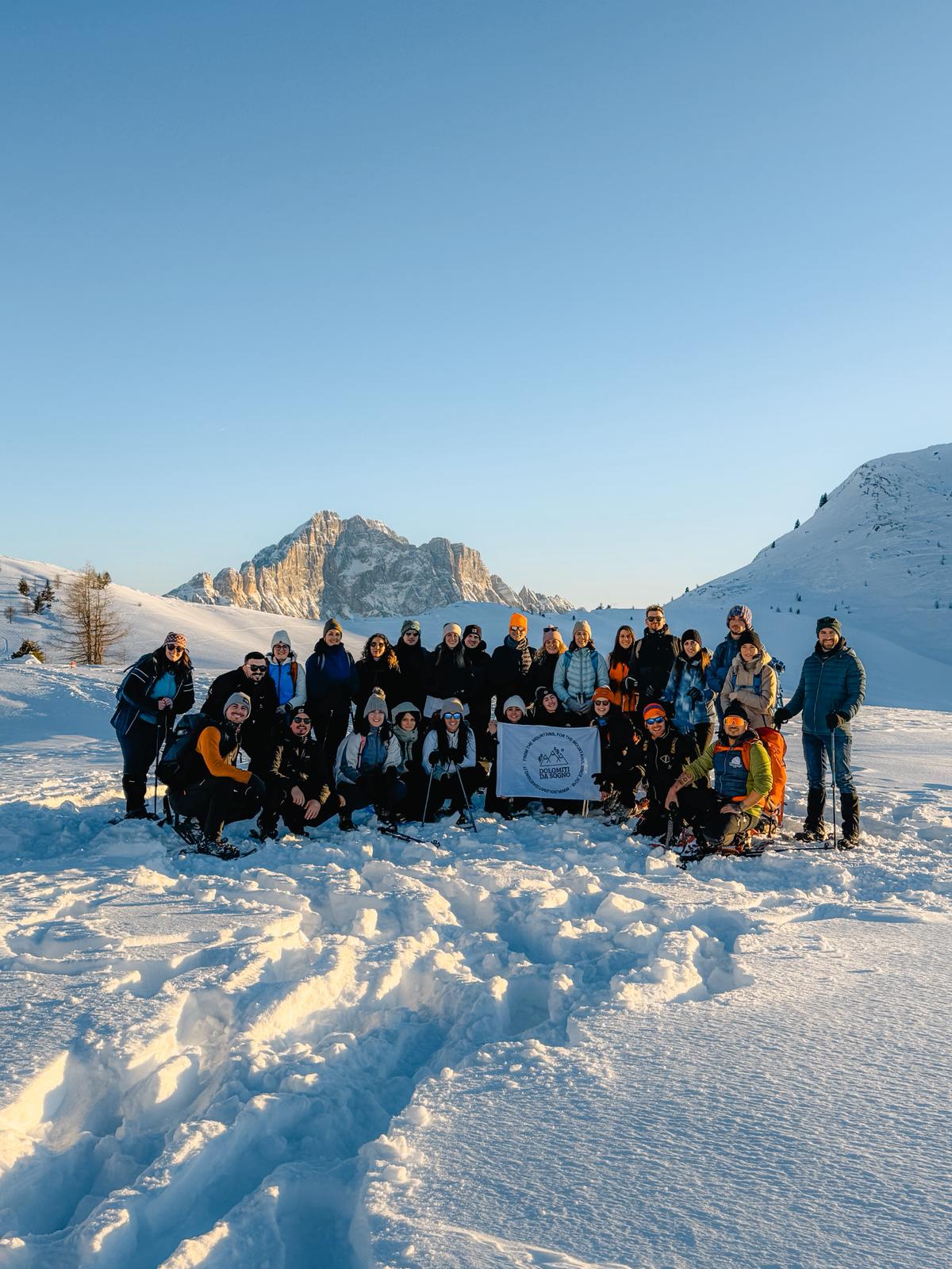 Gruppo Dolomiti da sogno ciaspolata notturna al Passo Giau
