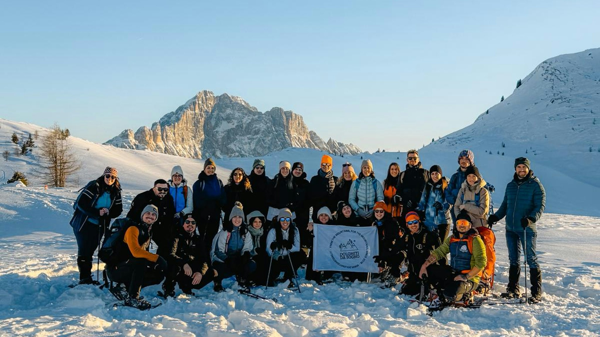 Gruppo Dolomiti da sogno ciaspolata notturna al Passo Giau