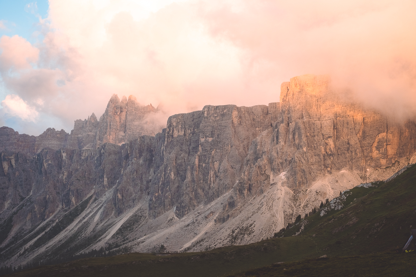 Escursione con tramonto da Passo Giau al Mondeval