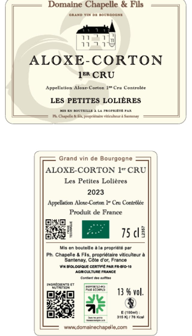 Aloxe-Corton 1er Cru "Les Petites Lolières" 2023