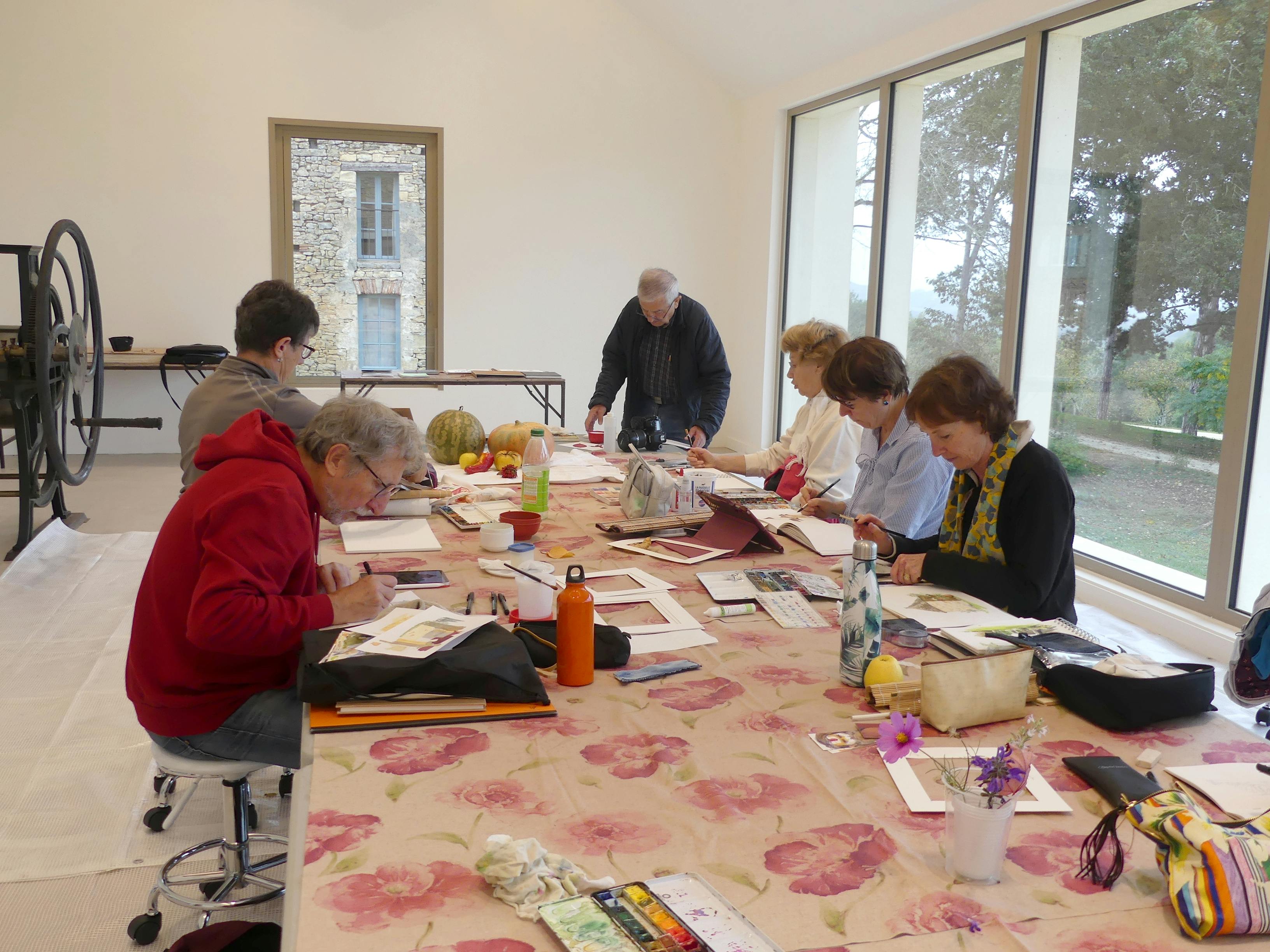 Atelier peinture - Françoise Caillette-Deneubourg - Domaine de Cazenac
