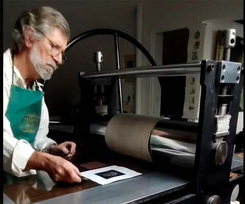 Atelier gravure - Guy Braun - Domaine de Cazenac