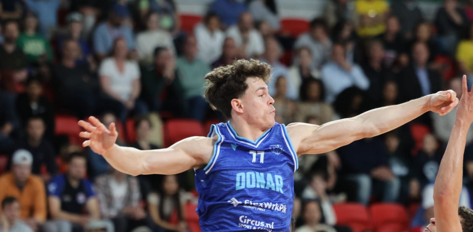 Sam van Oostrum tijdens de bekerfinale