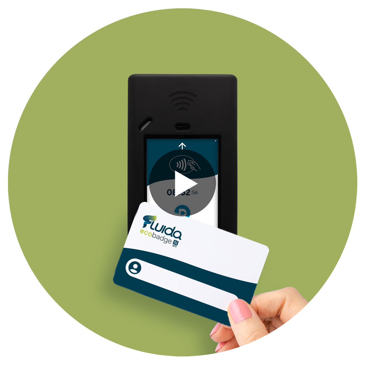 Badge NFC Fluida - Pack Da 10 Pezzi - Riciclabili E Biodegradabili - Compatibili Con Fluida Station - Foto 2