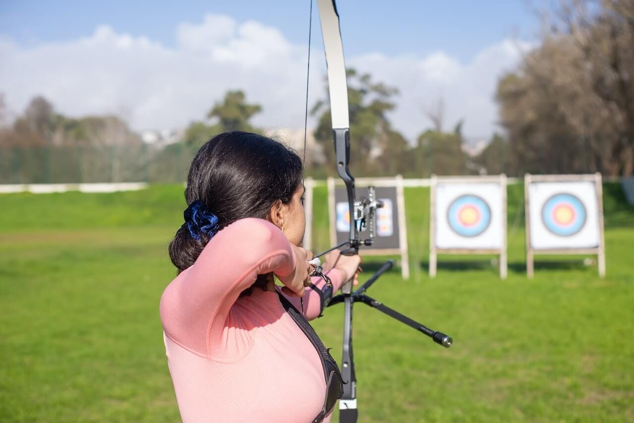 Woman at archery