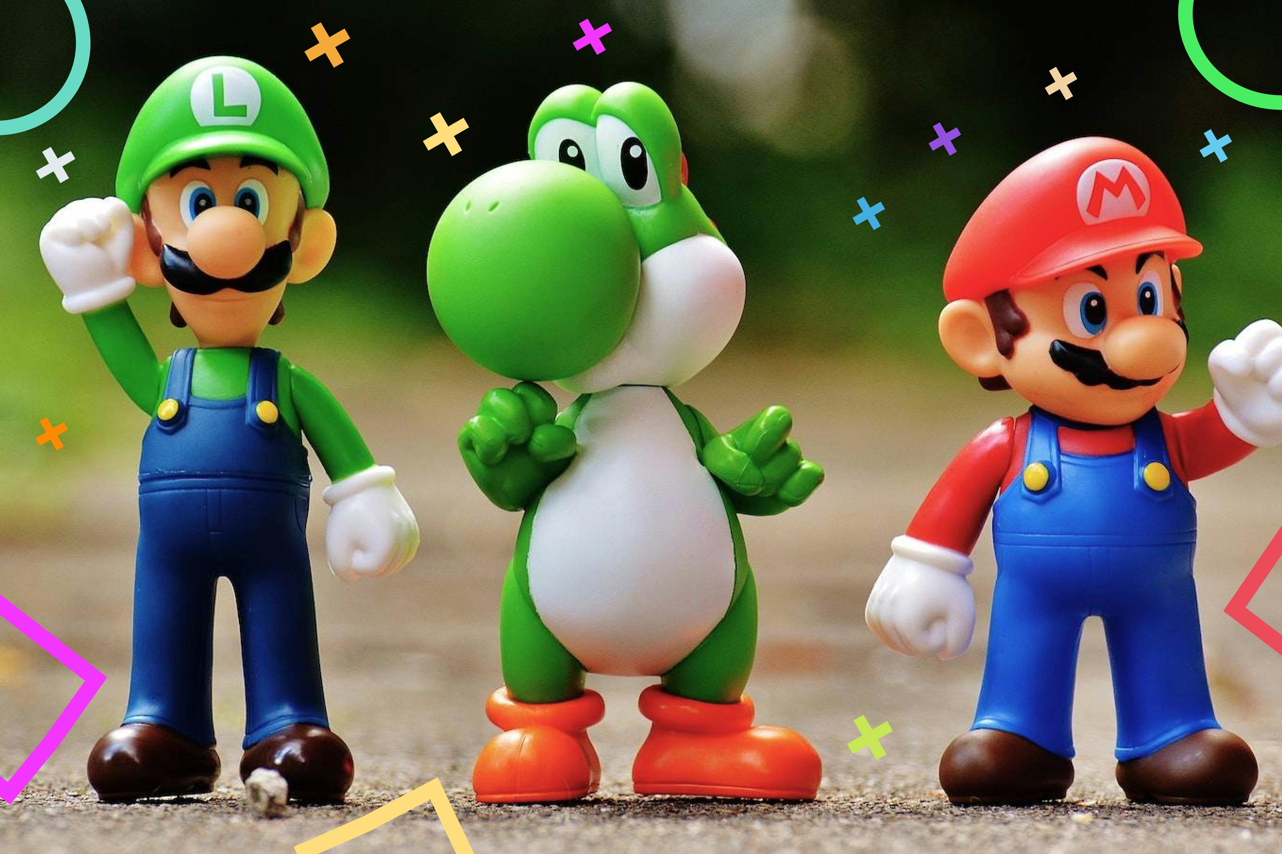 Game Characters- Mario Luigi Yoshi