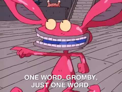 Cartoon saying one-word