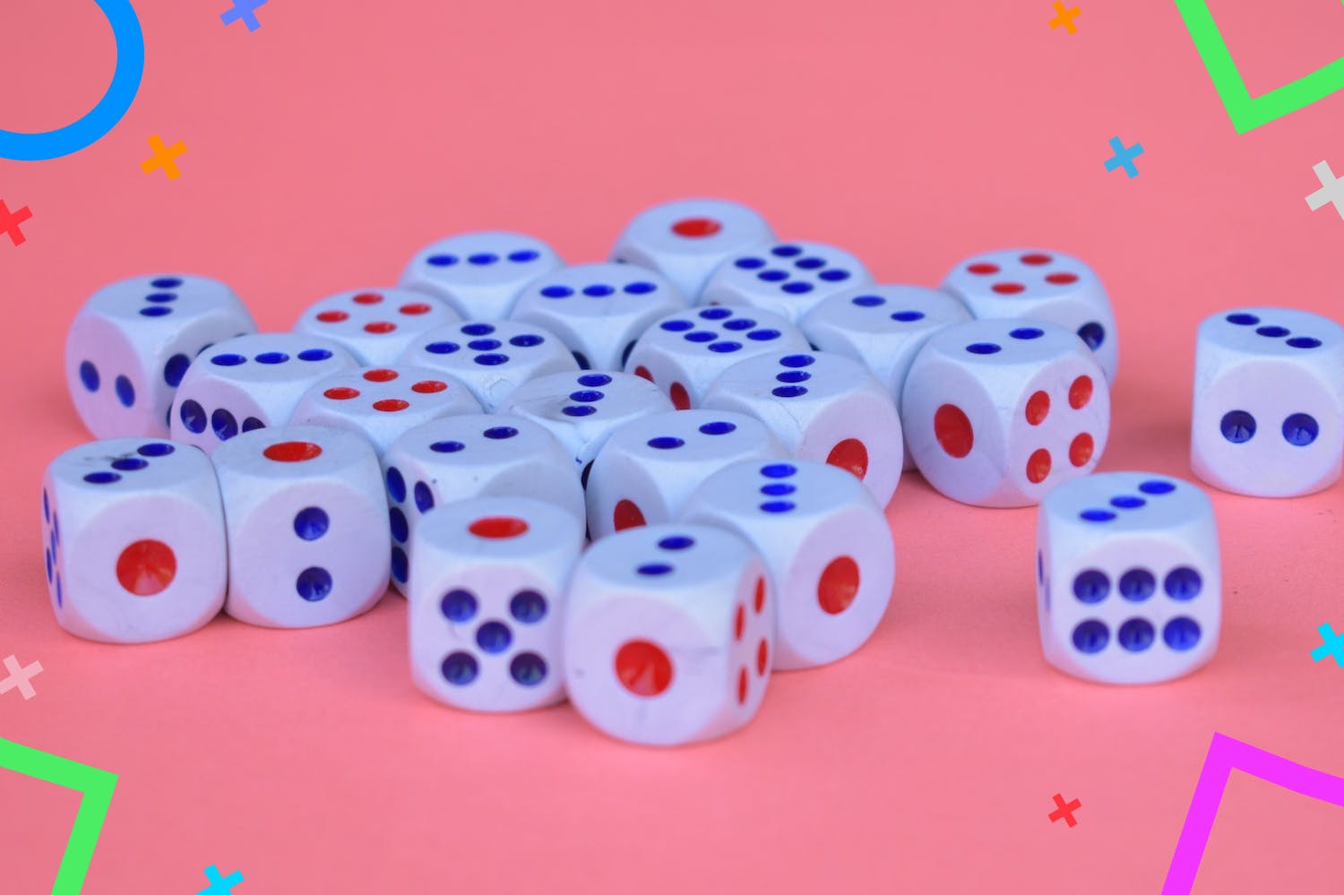 Dice on a table