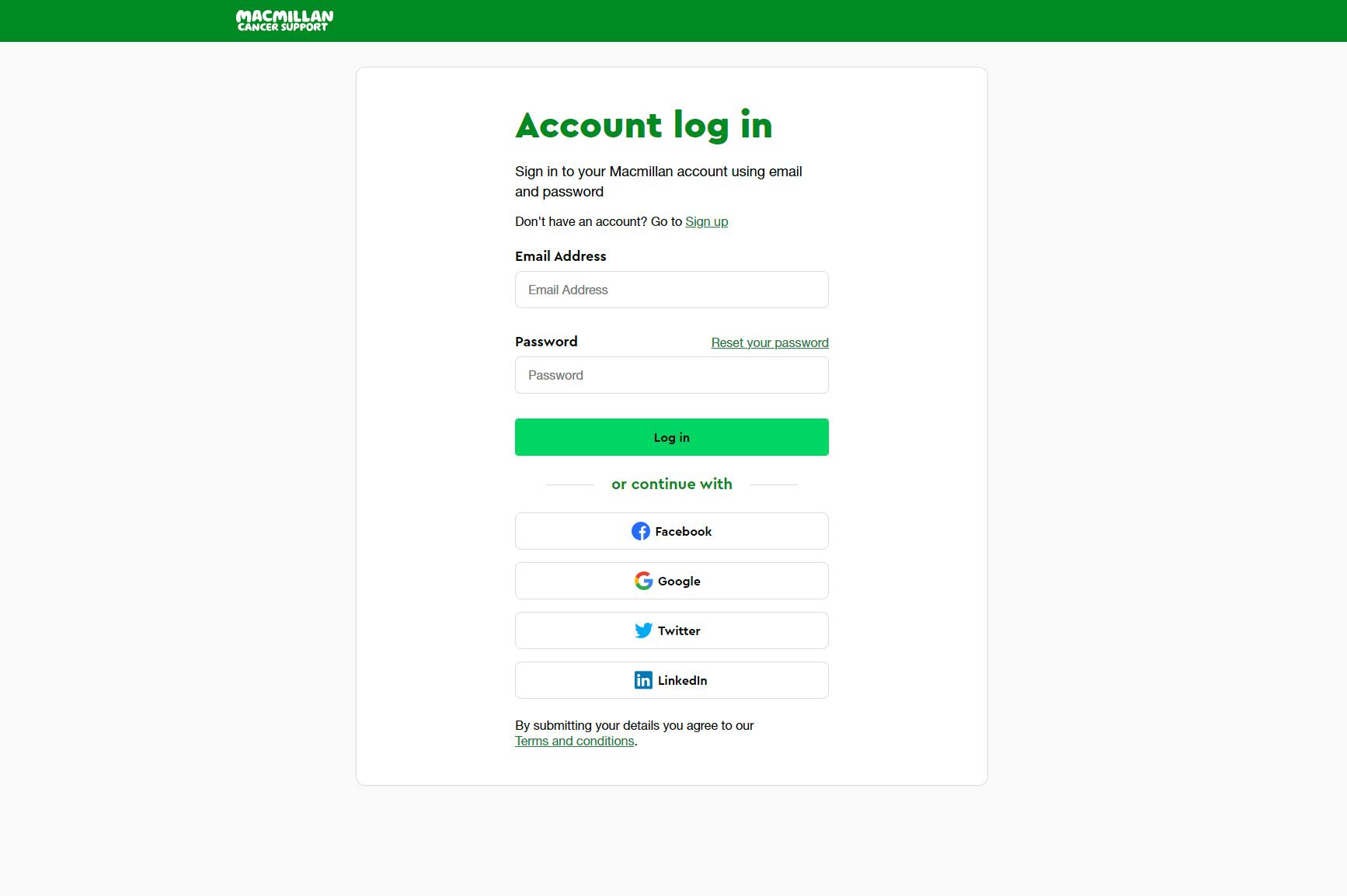 Macmillan ADB2C Account