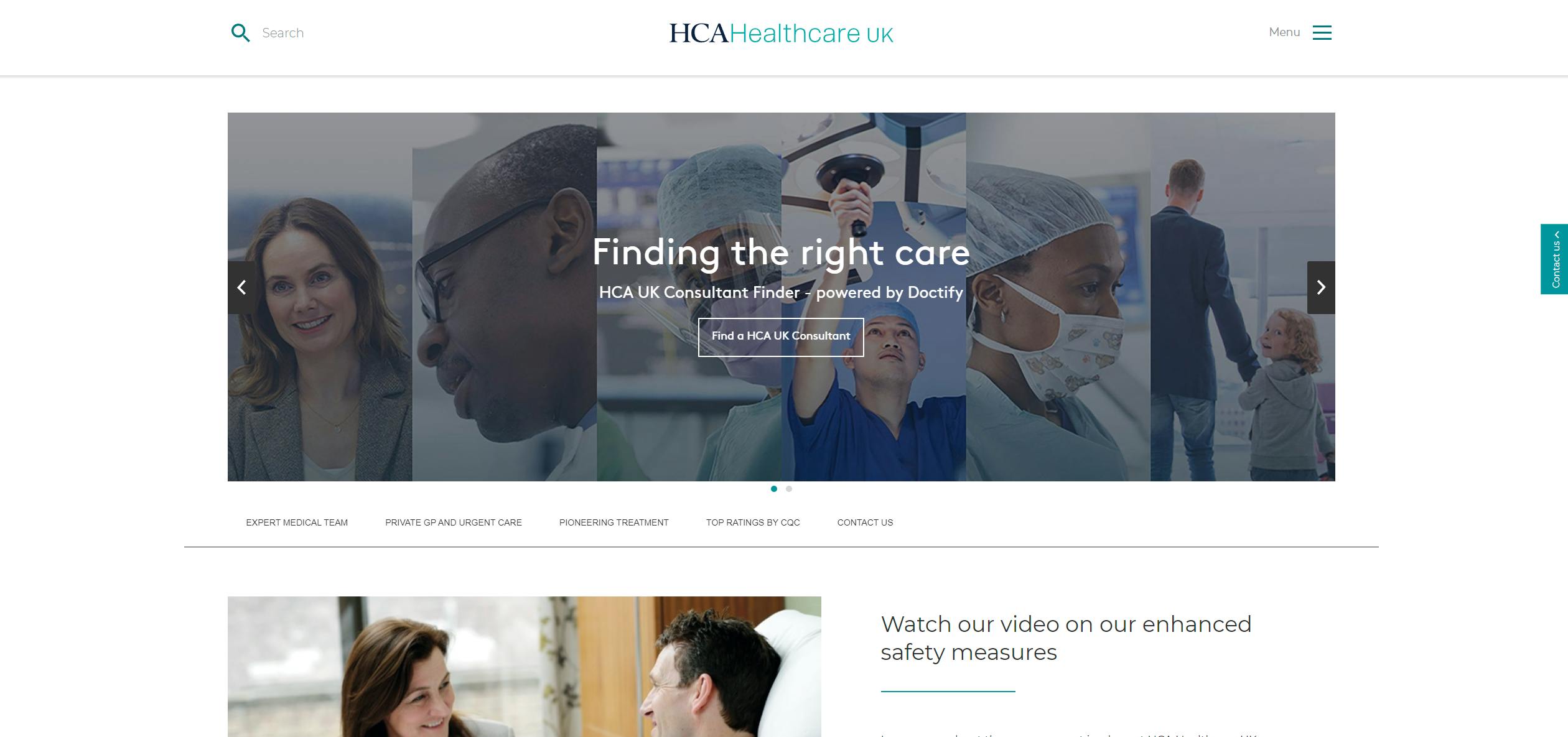 HCA Healthcare UK Home Page