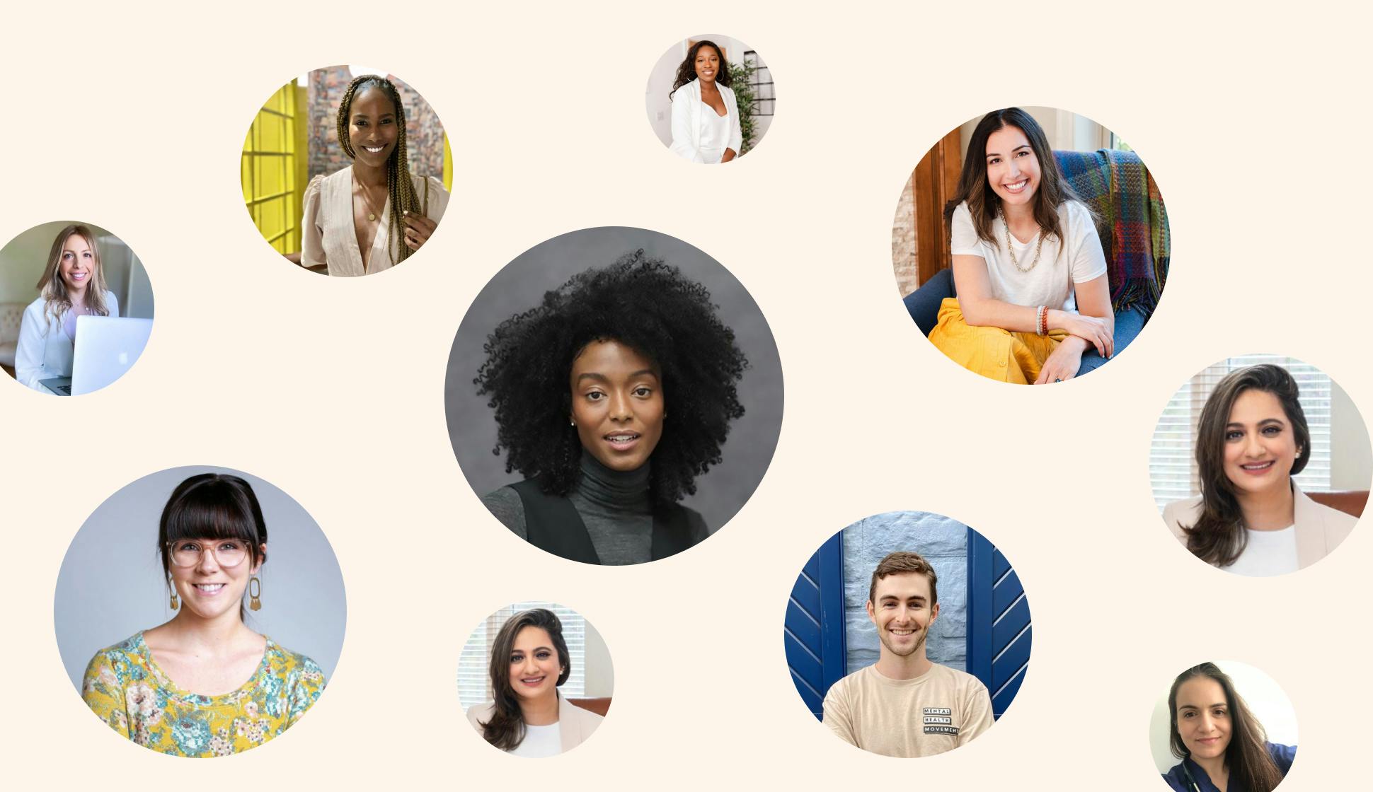 collage of images of the top 10 health influencers