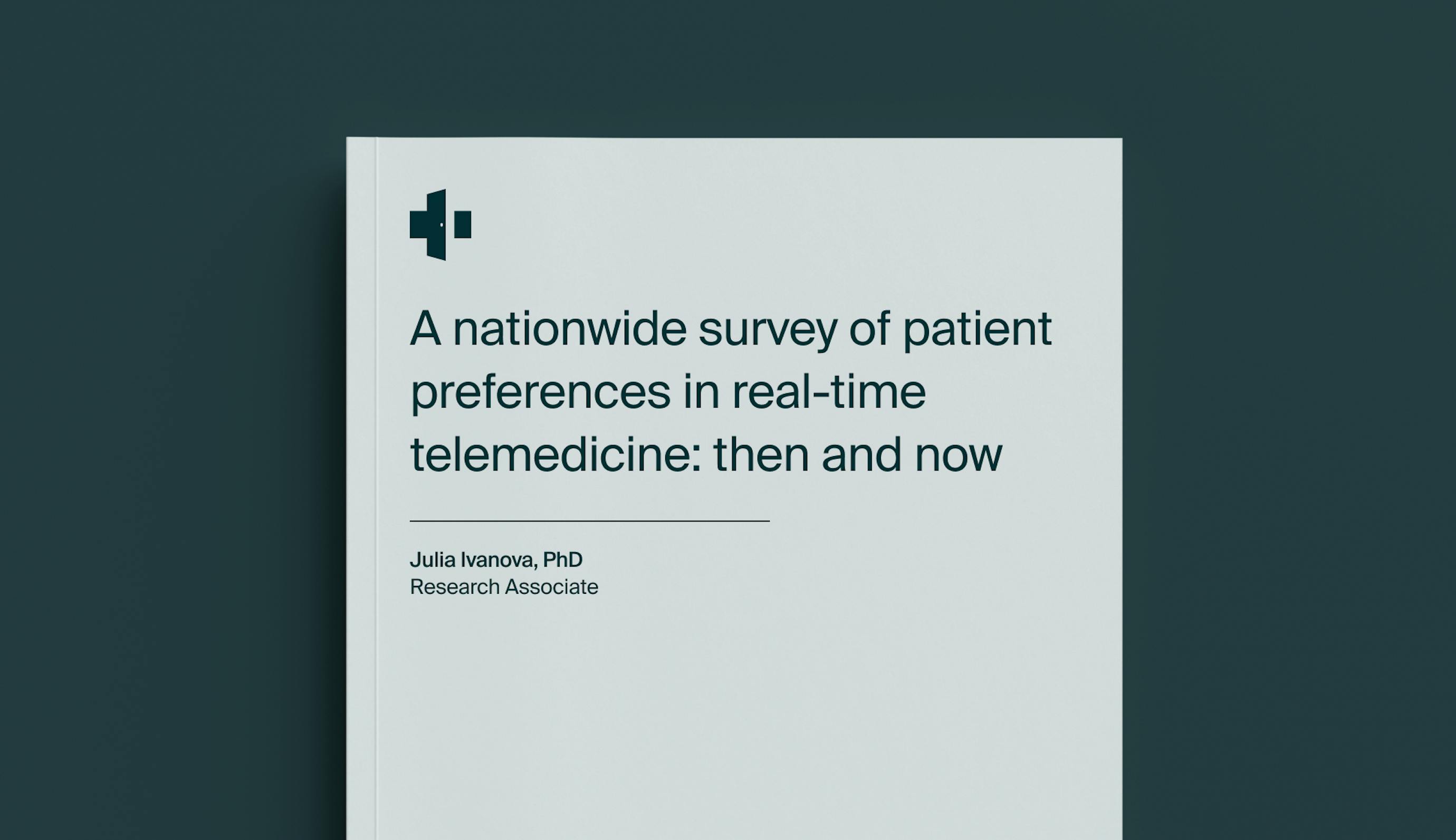 Cover of a doxy.me research report on a national patient preference study in real-time telemedicine
