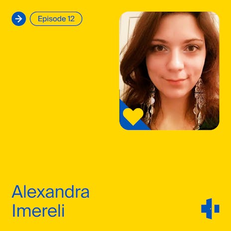 Cover of the Heroes of doxy.me podcast - Episode 12 with Alexandra Imereli