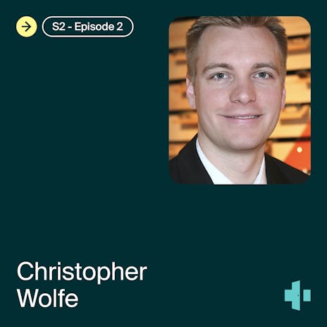 cover of the doxy.me telehealth heroes podcast season 2, episode 2 with guest christopher wolfe