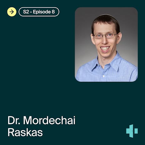 cover of the doxy.me telehealth heroes podcast season 2, episode 2 with guest mordechai raskas