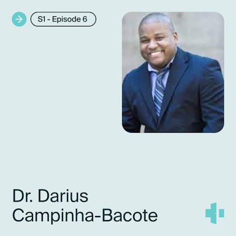 cover of the doxy.me telehealth heroes podcast season 1, episode 6 with guest dr. darius campinha-bacote