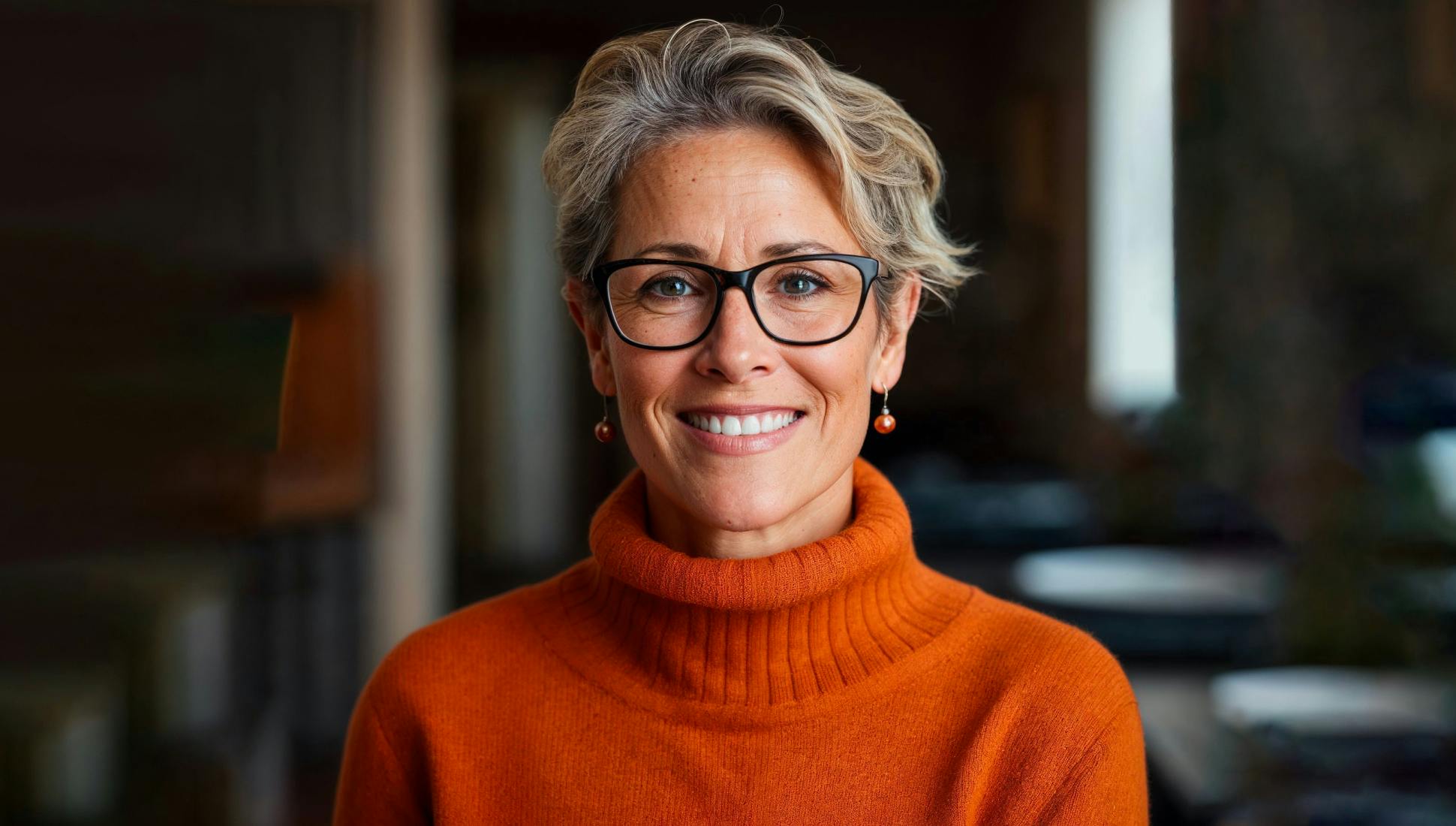 Healthcare provider smiling