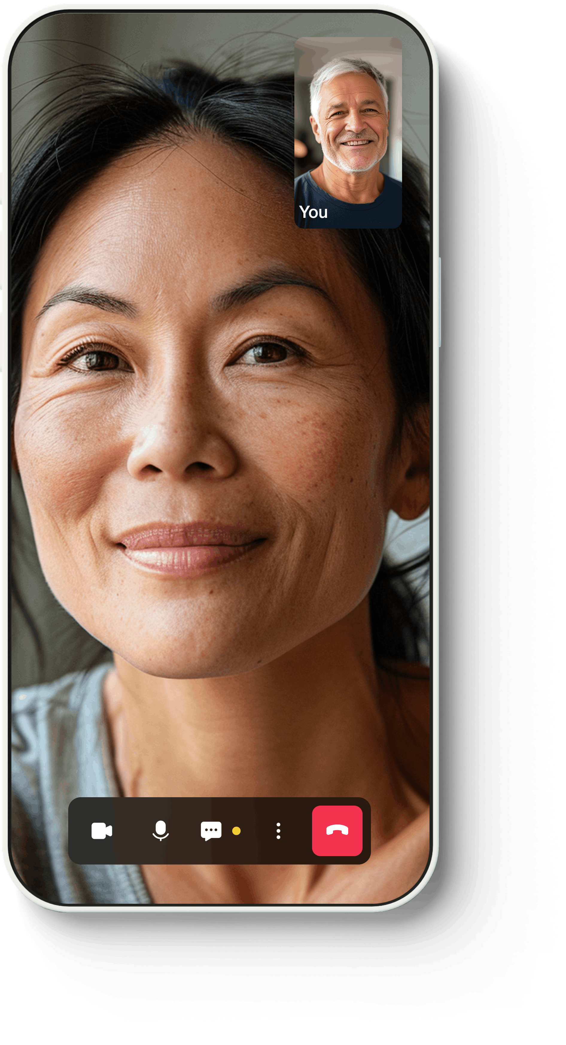 Woman having a telemedicine call with her provider on a smartphone