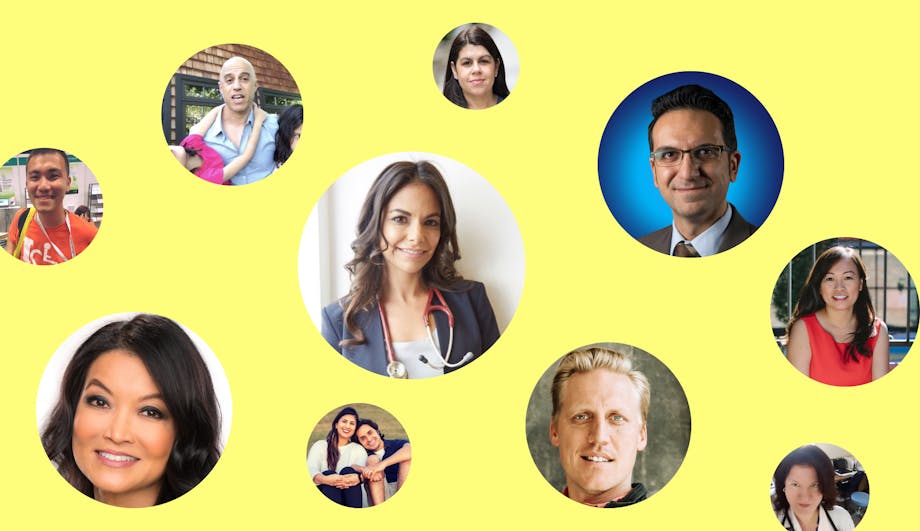 Collage of images of the telehealth social media influencers profiled