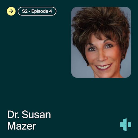 cover of the doxy.me telehealth heroes podcast season 2, episode 4 with guest dr. susan mazer