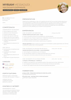 CV aide-soignante