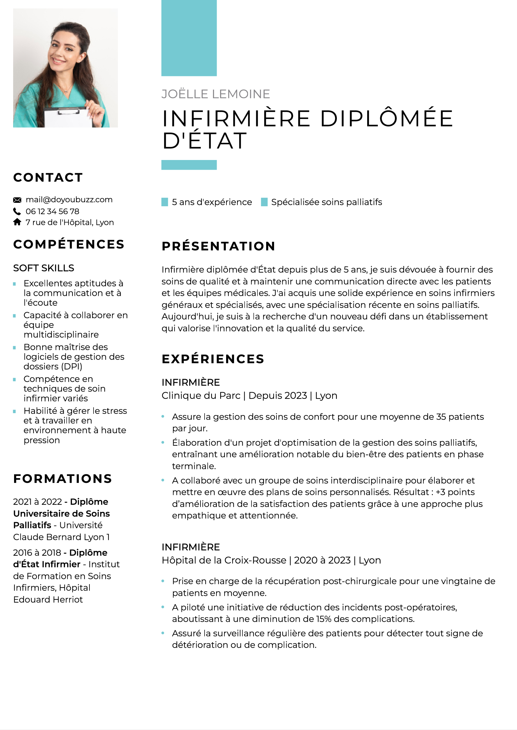 CV infirmier