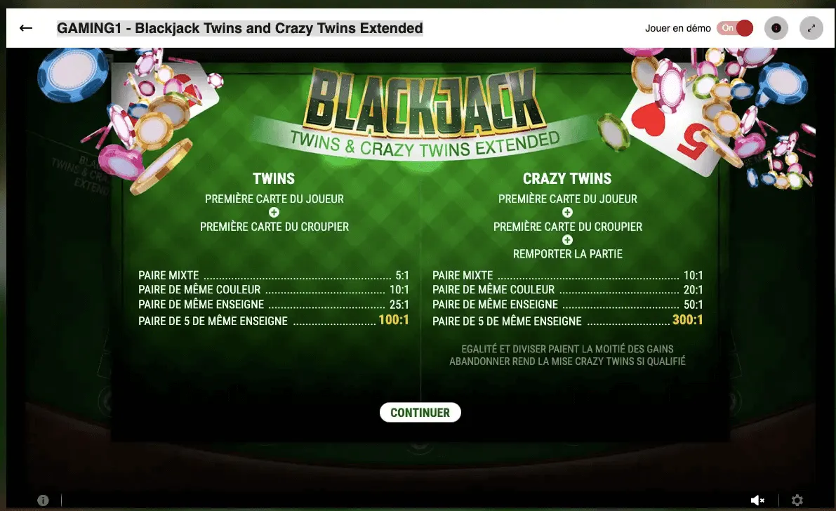 Blackjack Twins and Crazy Twins Extended | Gaming 1 | Dragon Casino