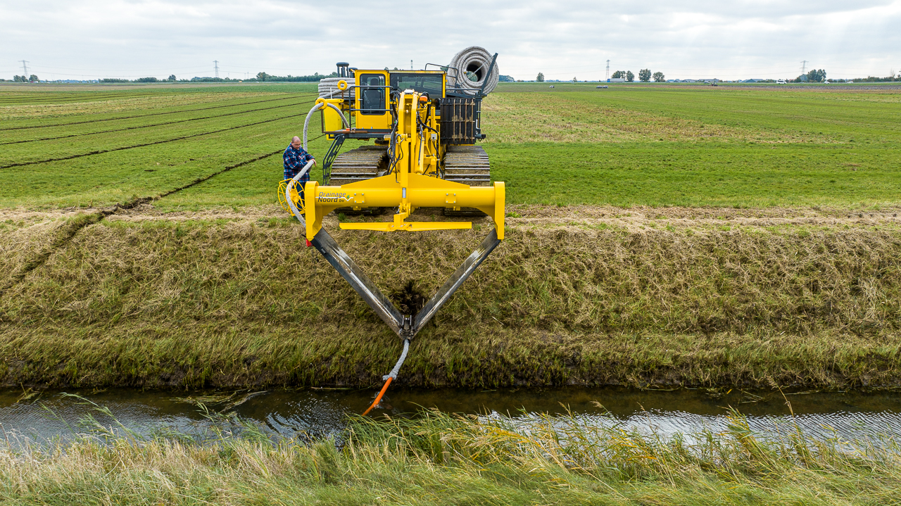 Sleufloze Drainage door Drainage Noord in Groningen