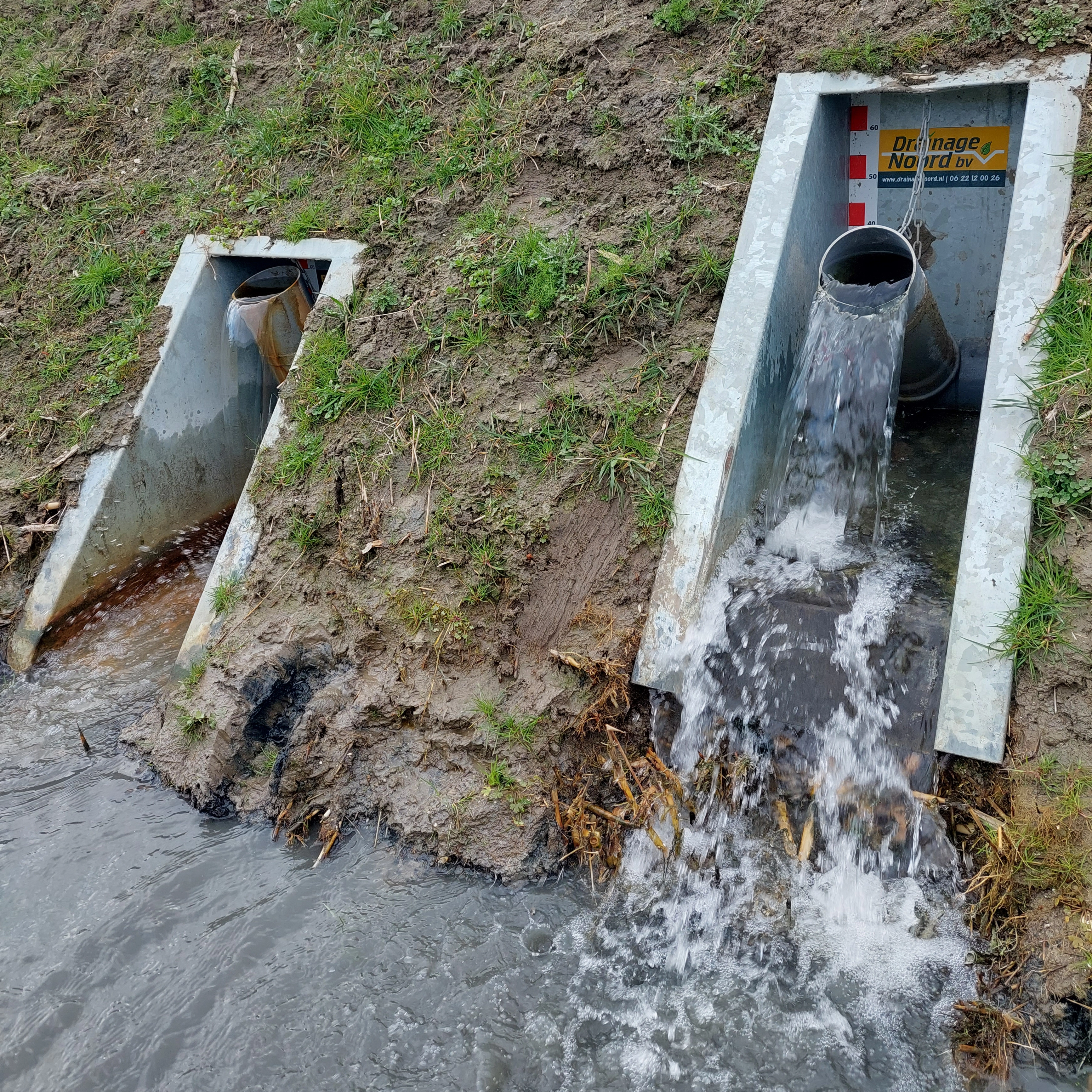 Taludbak voor peilgestuurde drainage