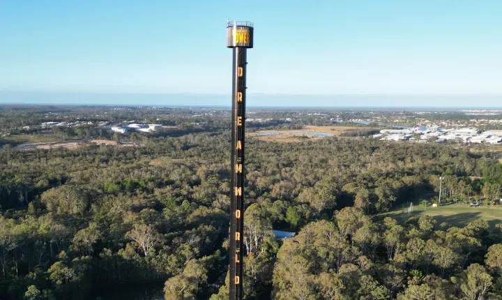 The Giant Drop tower ride at Dreamworld on the Gold Coast