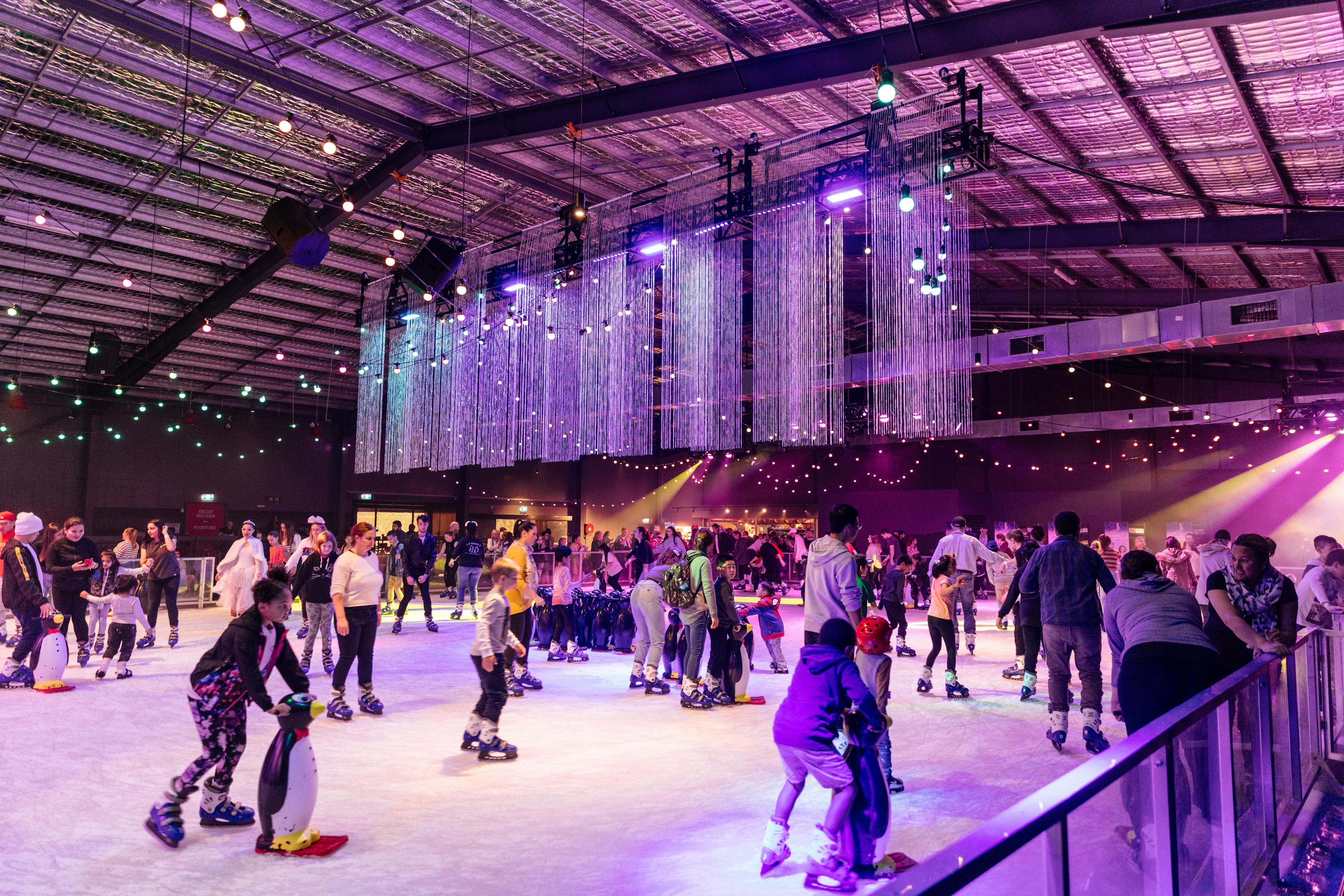 ice skating ice rink full