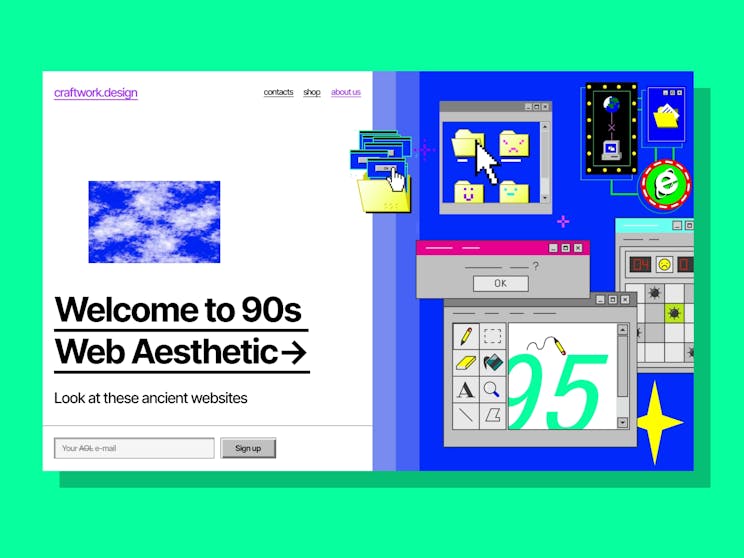 nostalgic web design trend