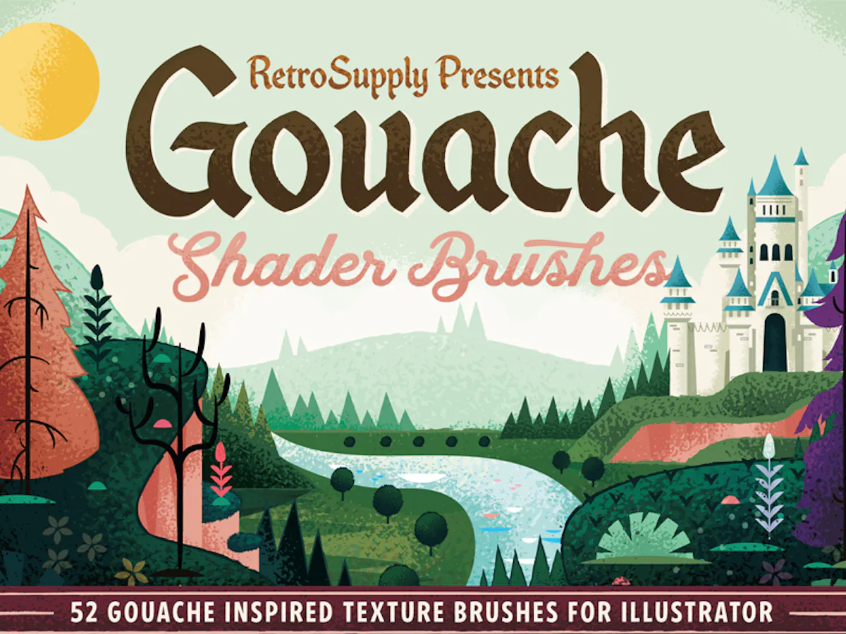 Gouache brushes