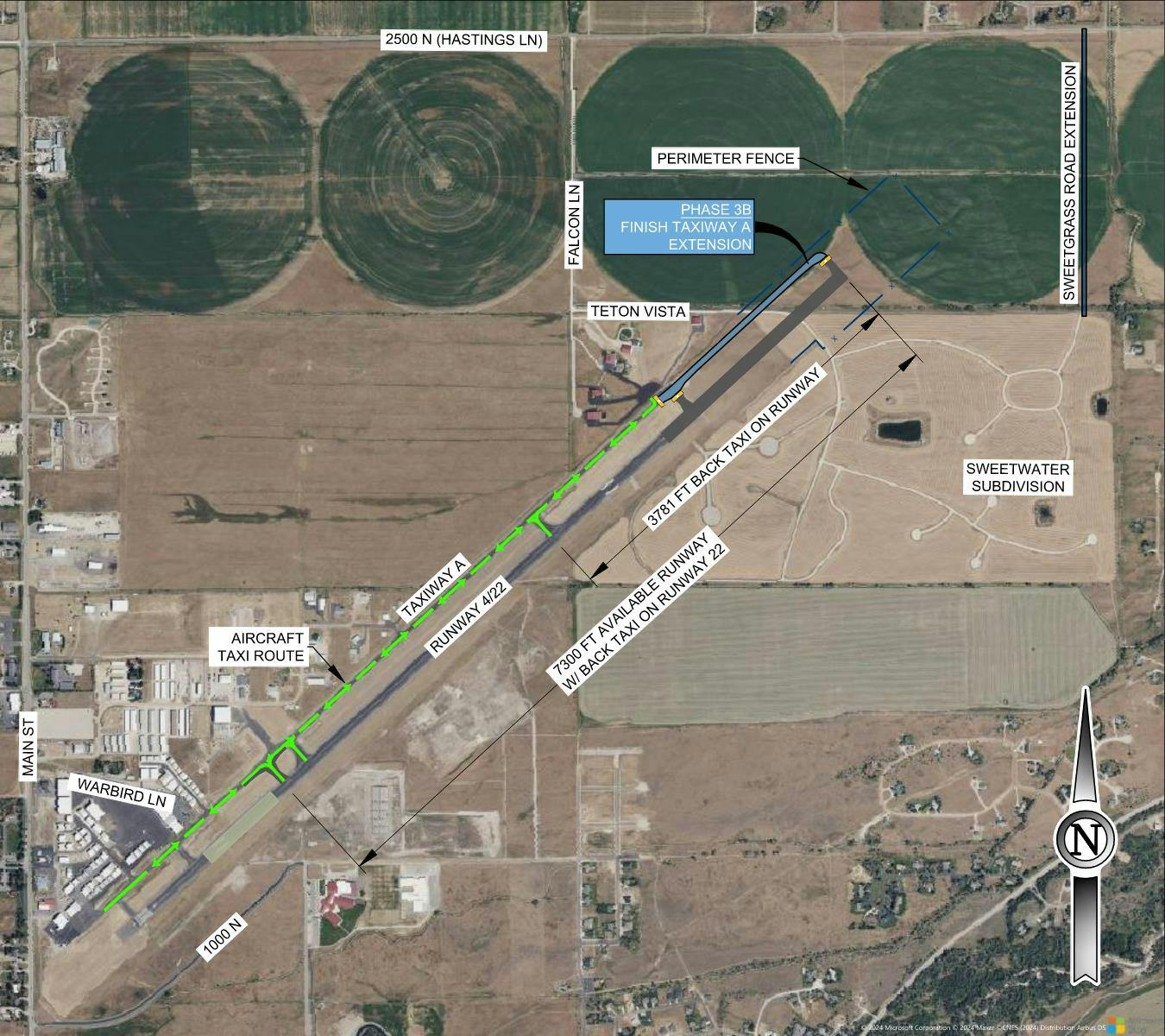 map of phase 3B of the Runway Shift Project 