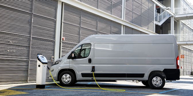 Fiat E-Ducato Recharging with charge station