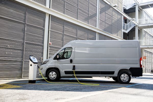 Fiat E-Ducato Recharging with charge station